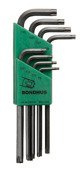 BONDHUS Zestaw kluczy długich TX Torx BO31834 T9 T10 T15 T20T25T27T30T40