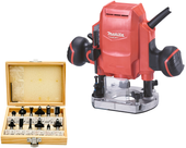 MAKITA Frezarka górnowrzecionowa 230V 900W 6mm M3601 + zestaw frezów 12szt.